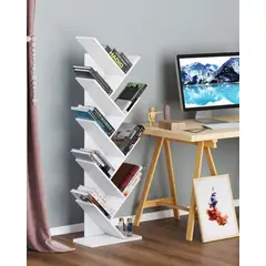 VENTITAS HOME - Librero Estante Moderno Bosco Blanco