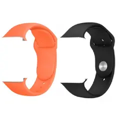 GENERICO - Correa Silicona para watch Apple Watch Color anaranjado de 42-44mm