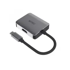 WIWU - Adaptador tipo usb-c 2 en 1 /Gris