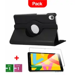 GENERICO - Combo Funda para iPad Mini 1 7.9" A1432 360° Negro + Mica Antishock
