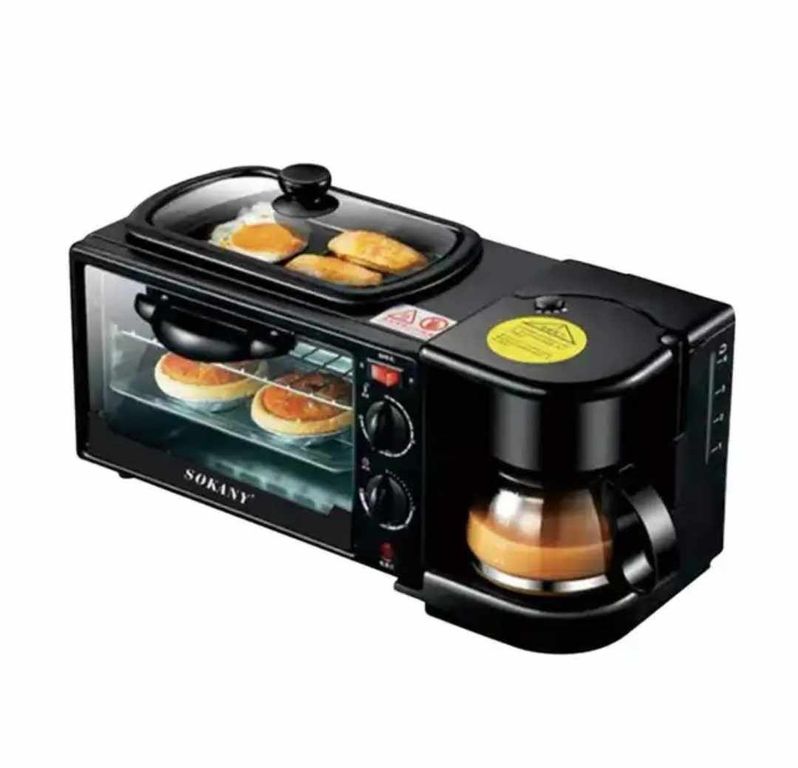 Horno Desayunero 3 en 1 Multifunción para Cocina Hogar