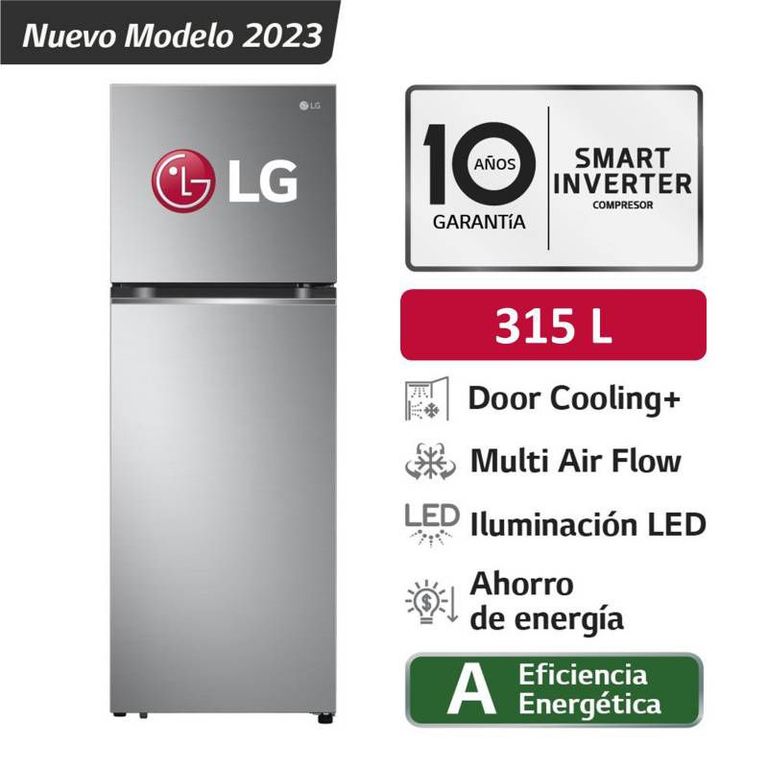 REFRIGERADORA GT31BPP 315L DOOR COOLING TOP FREEZER PLATEADA