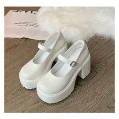 XHCY - Basic Zapatos mary jane con diseño de puntada plataforma