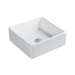 XM - LAVABO BOWL BLANCO DE LOZA ALICIA 38X38CM