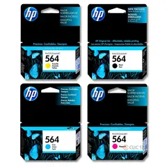 HP - Kit Tinta 564 Cyan, Magenta, Amarillo, Negro