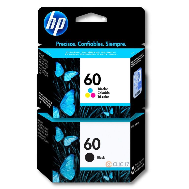 Kit Tinta 60 Negro, Tricolor