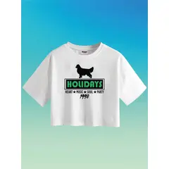 HOLIDAYS - CROP TOP MUJER BLANCO INDEPENDENCE COLLECTION