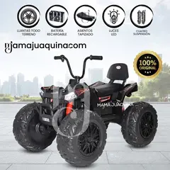 BEAUTIFUL - Cuatrimoto a Batería «UTV HOLLICY» 24V con MP3 Black
