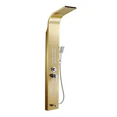 XM - Columna de Ducha Hidromasaje DORADO acero Inoxidable