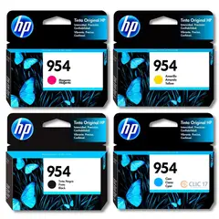 HP - Kit Tinta 954 Cyan Magenta Amarillo Negro