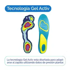 GENERICO - PLANTILLAS ORTOPÉDICAS DEPORTIVAS DE SILICONA AZUL ABSORVENTE DE GOLPES