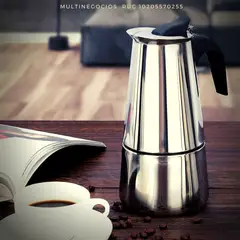 GENERICO - Cafetera moka italiana de acero 9tz