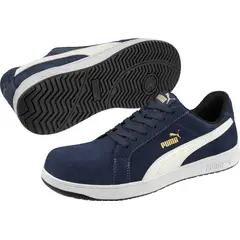 PUMA - ZAPATILLA DE SEGURIDAD ICONIC SUEDE NAVY LOW