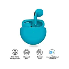 TWS - Auricular inalambrico Pro 6 Premiun V5.3 Turqueza