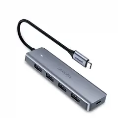 UGREEN - Hub USB-C de 4 Puertos USB 3.0 Gigabit CM219 (70336)