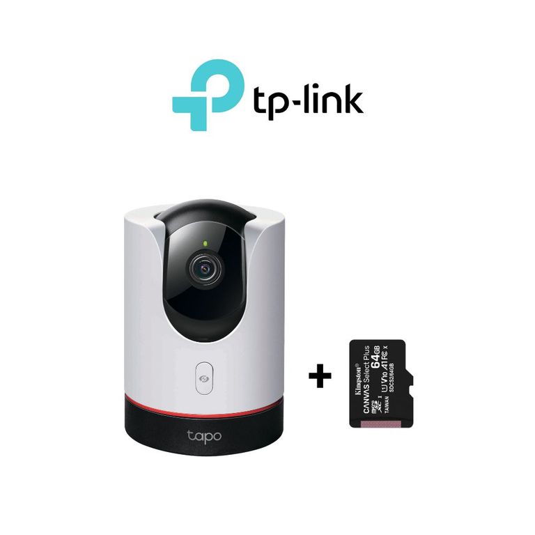 Cámara de seguridad Wi-Fi para interiores 2K Tapo C225 - Tp-Link + SD 64 GB