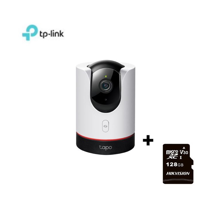 Cámara de seguridad Wi-Fi para interiores 2K Tapo C225 - Tp-Link + SD 128 GB