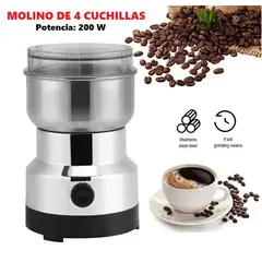 GENERICO - Molino eléctrico para granos moledor de café 4 cuchillas