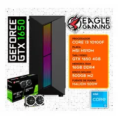Computadora PC GAMER Core I3-10TH GTX 1650 4GB RAM 16GB SSD 500GB