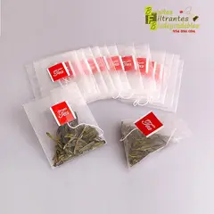 LA SEMILLITA PERUANA - 100 Filtrante nylon "Pirámide" etiqueta Tea 5.7x7cm