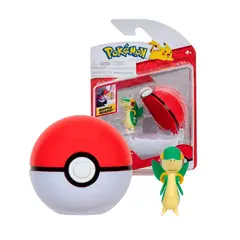 JAZWARES - Pokemon Clip Snivy Con Pokebola