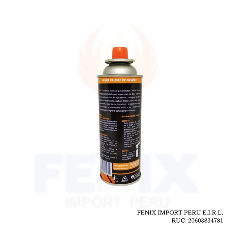 Gas Butano FIX Ultra Refinado Valvula Universal 230g