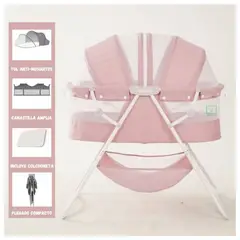 EBABY - Cuna Portátil Plegable Para Bebé »DOLLY» PINK