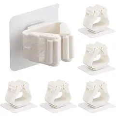 GENERICO - Organizador soporte sujetador de escoba y trapeador adhesivo