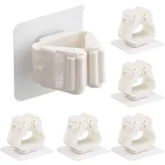 GENERICO - Organizador soporte sujetador de escoba y trapeador adhesivo