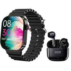 LENOVO - Audífonos Bluetooth LP40 Pro y Smartwatch I9 Pro Max 2¸3inch
