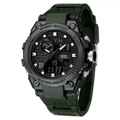 TOUMI - AMG reloj mecánico de gran dial impermeable-Negro