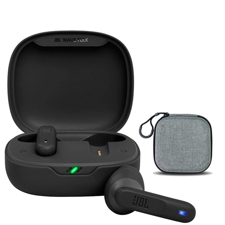 Audífonos Wave Flex De Bluetooth-Negro y Bolsa almacenamiento