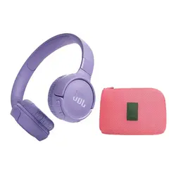 JBL - Audífono Inalámbrico Tune 520BT-Morado Y Toumi Audífono Estuche-P