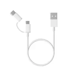 XIAOMI - Mi Cable Usb 2 en 1 Micro USB y Tipo C 1metro