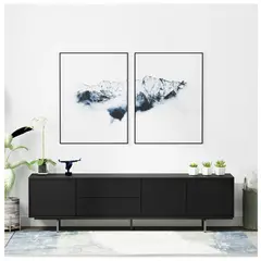 VENTITAS HOME - Mesa de Tv 80” Rafaella Negro