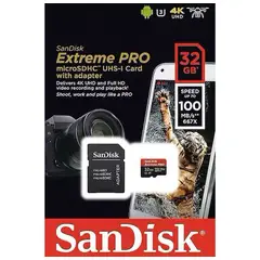 SANDISK - Memoria MicroSD 32GB Extreme Pro 4k U3 UHS-I 100Mbps