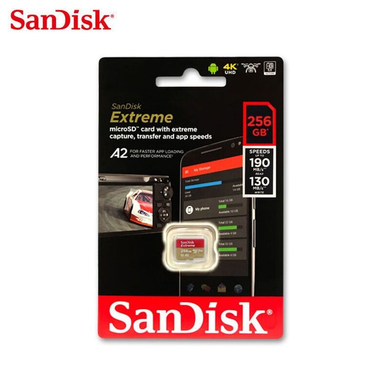 Memoria Micro SD Extreme 256GB UHS-I U3 A2 190Mbps