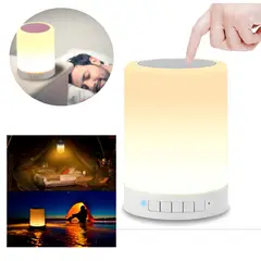 GENERICO - Mini Parlante Bluetooth Touch Lámpara con Control de Color Táctil RGB