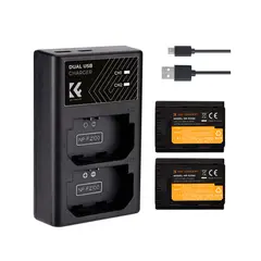 K&F CONCEPT - Kit Cargador Doble K&F Concept+2 baterias Sony NP-FZ100 KF28.0016.