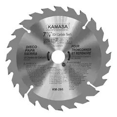KAMASA - Disco Sierra para Madera 7-1/4" 24 Dientes KM260