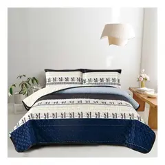 VENEZIA - Set de Cubrecama 2 Pz con Sherpa Modelo EUROPEO 100% Algodón