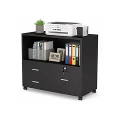 GENERICO - Archivador Portaimpresora Organizador Leila color Negro