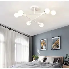 GENERICO - Lámpara de techo getafe blanco incluye 6 focos