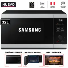 SAMSUNG - Horno Microondas 32 LT C/Dorador MG32DG4524ATPE.