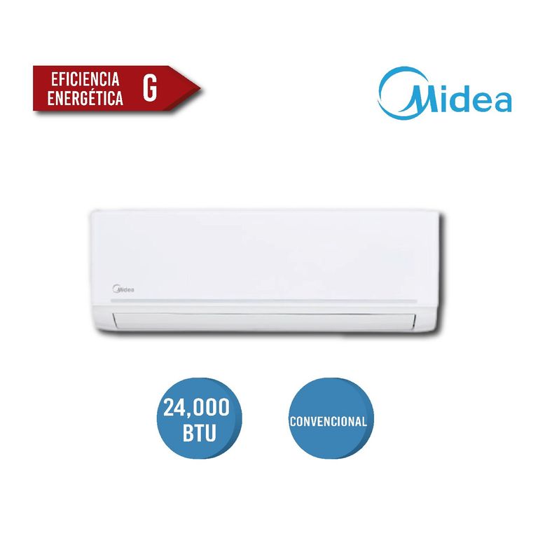 AIRE ACONDICIONADO MINISPLIT DE 24000 BTU CON 2 AÑOS DE GARANTIA