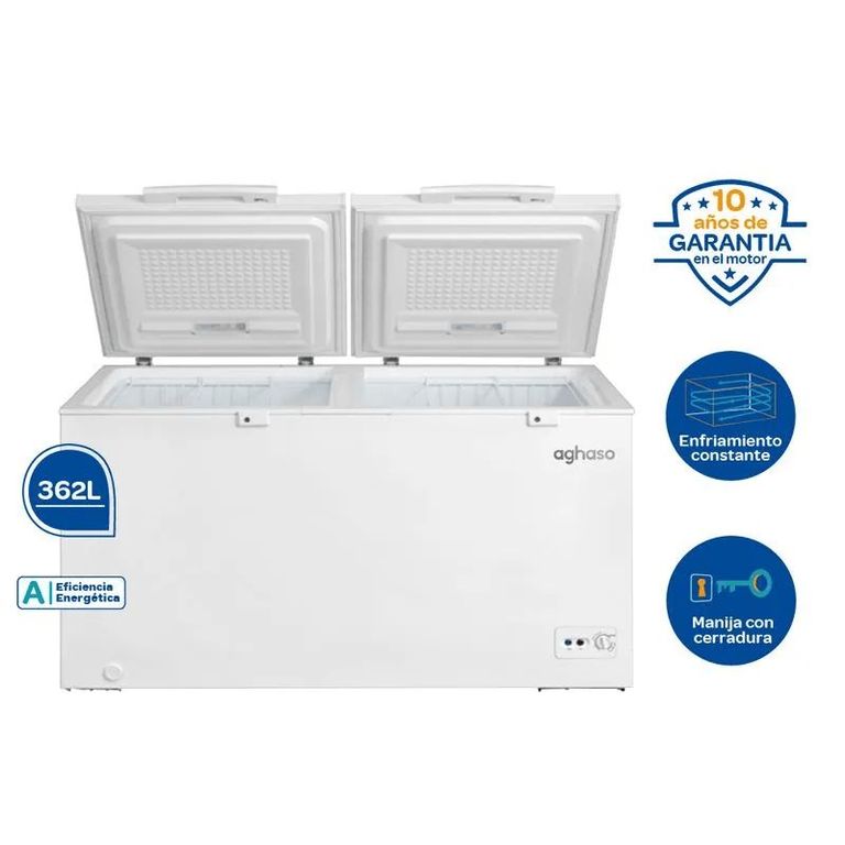 CONGELADORA 362LT BLANCO