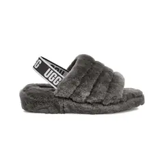 UGG - Sandalias Fluff Yeah Slide Charcoal Mujer
