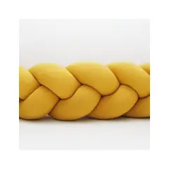 GENERICO - Trenza protector de cuna de 3 metros en color Mostaza.