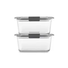 RUBBERMAID - Set 2 Hermeticos Brilliance Vidrio 1.1L