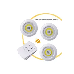 GENERICO - Luz Led White de Control Remoto Inalámbrico Juego por 3 Piezas